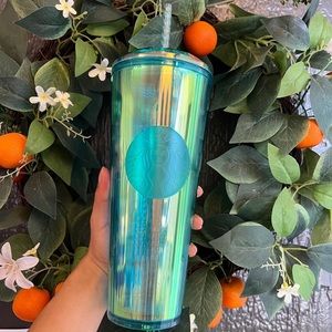 ✨NEW☀️Starbucks Summer 2021 Turquoise Blue Dome Cup💎